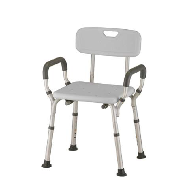 Shower chair representing shower chair rental available in Tobago
